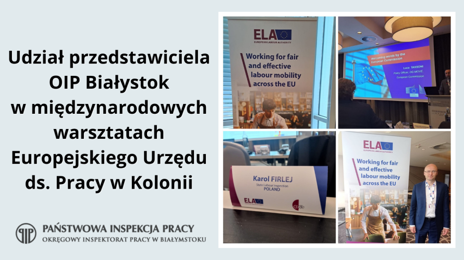 Udział przedstawiciela OIP Białystok w międzynarodowych warsztatach Europejskiego Urzędu ds. Pracy w Kolonii